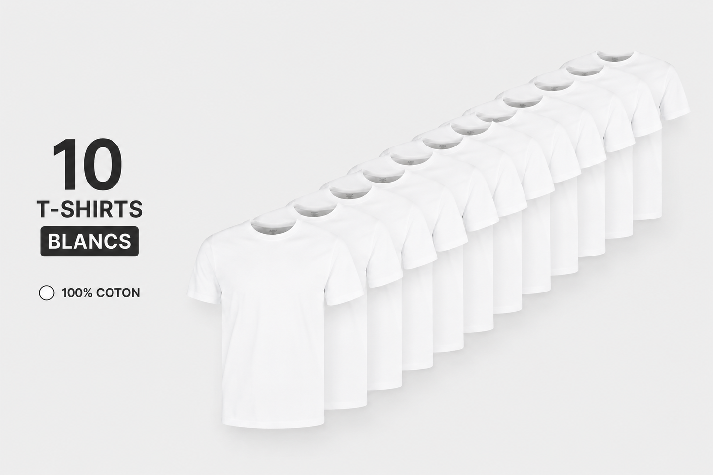 Pack de T-Shirts Uni Fit 100% Cotton